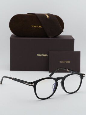 Tom Ford FT5891-F-B 005 Round Eyeglasses 51mm - Black